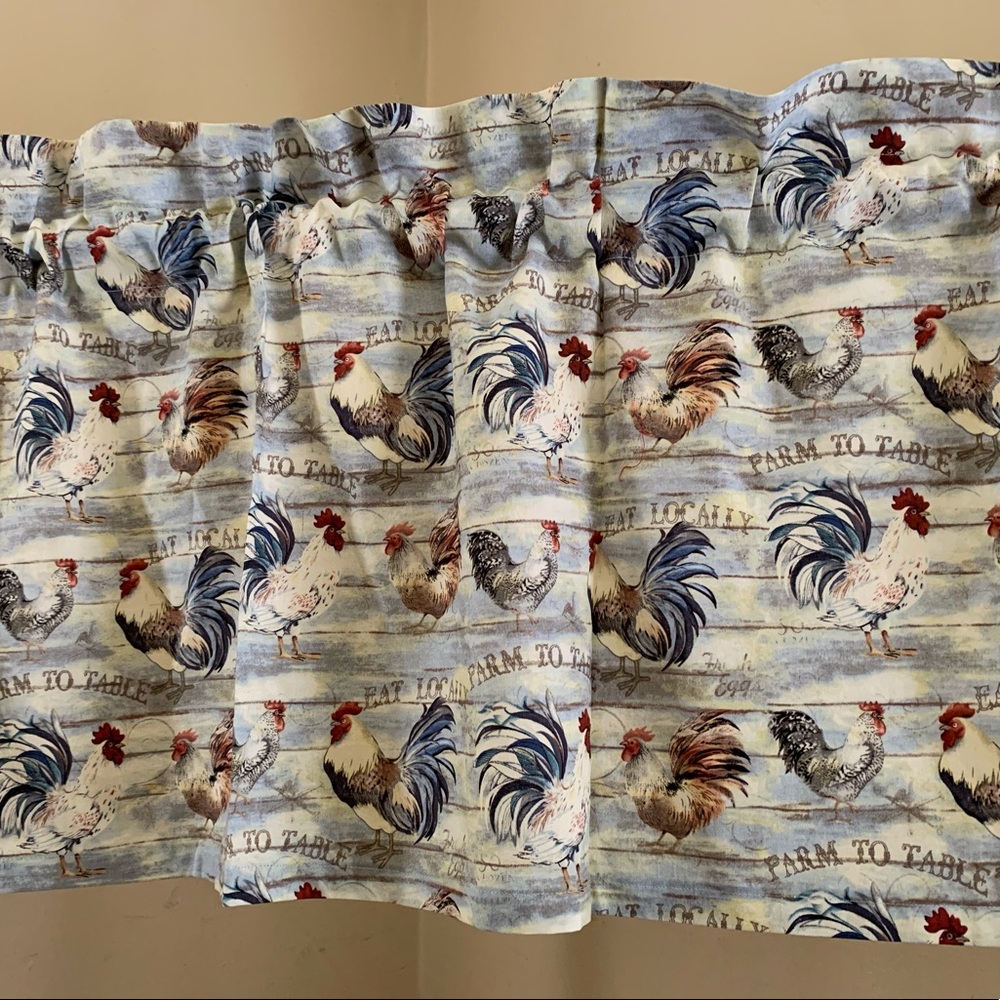New!! Fresh Egg Rooster Valance